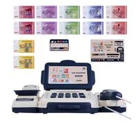 Caisse enregistreuse enfant avec scanner Jouet éducatif de simulation avec | Set de Épicerie d'Imitation pour filles et garçons anniversaire journée des réunion Bleu