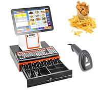 Caisse Enregistreuse Intelligente, Caisse Enregistreuse Professionnelle Tout-En-Un, Caisse Enregistreuse à écran Tactile Pour Petites Entreprises, Pour La Vente Au Détail Et La Restauration,White