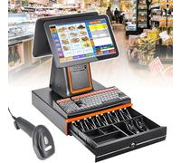 Caisse Enregistreuse Intelligente,écran Tactile 15,6 Pouces,appareil Tout-en-un,imprimante Thermique,imprimante De Reçus,terminal De Point De Vente Avec Scanner Portable,Black-Withcashbox