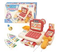 caisse enregistreuse pour , caisse enregistreuse pour tout-petits de 3 ans - Caisse enregistreuse de jeux de dessins animés Caisse enregistreuse pour avec scanner | Caisses