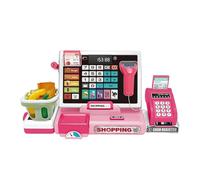 Caisse enregistreuse pour - Ensemble de jeu pour faire semblant d'épicerie, caisse enregistreuse jouet avec scanner et calculatrice | Conception de garçons filles de 4 à 6 ans, thème de jeu de
