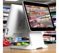 Caisse enregistreuse pour magasins de vêtements, 4 Go de RAM et 64 Go de SSD, écran Tactile LCD de Bureau 15,6 Pouces, 1366 x 768 px, écran Unique