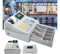 Caisse enregistreuse Professionnelle Caisse enregistreuse électronique numérique LED 81 Touches avec Plateau de Caisse Amovible et Fentes for pièces de Monnaie Système de Point de Vent