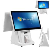 Caisse Enregistreuse Tactile,Angle d'écran réglable d'une Seule Main,8Go RAM + 128Go SSD,Caisses À Monnaie pour Commercial et Vente au Détail,Matériel Uniquement