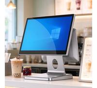 Caisse Enregistreuse Tactile IntéGréE 15,6 Avec éCran Client White-256GB | Sous-éCran 11,6,Processeur I3, 8 Go De Ram, Ssd 64g/128g/256g, Windows 10 Pour Petites Entreprises