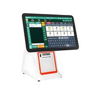 Caisse enregistreuse Tout-en-Un avec Double écran Tactile de 15,6 Pouces pour Petites Entreprises, processeur Intel i5, 8 Go de RAM, SSD de 128 Go, Windows 10 White-Singlescreen