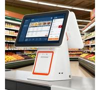 Caisse Enregistreuse Tout-en-Un Intelligente | Caisse enregistreuse Tactile Double écran 15.6 Pouces | Equipée Dune Imprimante Thermique | pour Un Service Efficace en Caisse(Black)