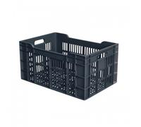 Caisse gerbable - 600x400mm - 60 litres - gris GILAC