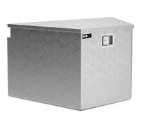 MSW Coffre De Rangement Aluminium Damier Malle De Transport MSW-ATB-830 (150 litres, 82 x 48 x 46 cm, Charnières Et Poignées Rivetées)