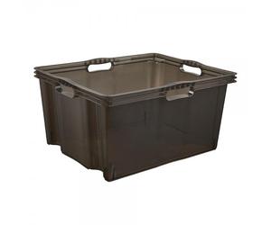 Caisse Plastique empilable solide 44 litres - Gris