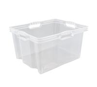 keeeper Boîte de rangement polyvalente avec poignées intégrées, extra-large, 43x35x23 cm, 24 Litre, Franz, Transparent XL