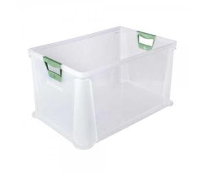 Caisse Plastique Translucide Empilable 64 litres - Naturel