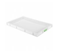 Caisse pleine biosourcée 600 x 400 x 55 mm 9 L - blanc