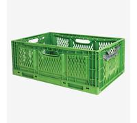 Caisse Pliable Empilable 600 x 400 x 120 mm Vert - Gilac
