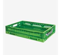 Caisse Pliable Empilable 600 x 400 x 120 mm Vert - Gilac