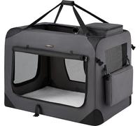Caisse pliable pour chiens Feandrea, caisse de transport pour chiens, XXL, sac pour chiens, tissu Oxford, tissu filet, respirant, portable, cadre métallique, avec poignées, poches