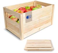 Caisse pliante en bois - CREATIVE DECO - 46x29,5x23,5 cm - Naturel - Facile à monter - Intérieur