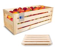 Caisse Pliante en Bois - CREATIVE DECO - 69x29,5x23,5 cm - Naturel - Pliable - Intérieur