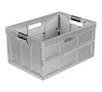Caisse Pliante Pleine Solide 45 litres - Argent