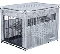 Caisse pour chien 58 × 60 × 77 cm gris clair