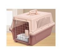 Caisse pour Chien Air Box Dedicated Portable Outing Dog Pet Car Transport Space Large Cage(Bruin)