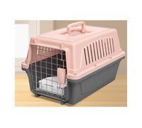 Caisse pour Chien Air Box Dedicated Portable Outing Dog Pet Car Transport Space Large Cage Niche pour Chien(Silver)