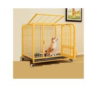 Caisse pour Chien Cage for Chien à Base carrée en Acier for Chiens de Taille Moyenne, avec Plateau, Niche for d'intérieur