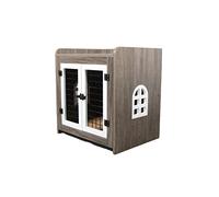 Caisse pour Chien Cage for Chiot Petit Chien Moyen Cage for Villa intérieure exquise for chenil for Animaux de Compagnie avec Toilettes Niche pour Chien(Grigio,Petit)