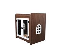Caisse pour Chien Cage for Chiot Petit Chien Moyen Cage for Villa intérieure exquise for chenil for Animaux de Compagnie avec Toilettes Niche pour Chien(Bruin,Petit)