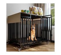 Caisse pour Chien Dog Cage for Large Dogs with Toilet Separation Pet One Room Living Bathroom Kennel