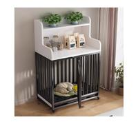 Caisse pour Chien Dog Cage Medium and Large Household Indoor with Toilet Pet Storage Luxury Bold Kennel House(C)