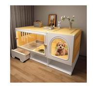 Caisse pour Chien Dog Cage with Toilet Separated One Bedroom Living Room Bathroom Pet Home Small Villa