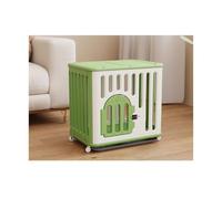 Caisse pour Chien Indoor Household Dog Kennel Pet Cage Villa(Green White,Petit)