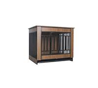 Caisse pour Chien Nounours for Chien de Petite et Moyenne Taille, Corgi avec Toilette Villa for Animaux Compagnie séparée Maison intérieure Niche pour Chien(Grand)