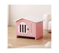 Caisse pour Chien Outdoor Four Seasons Universal Winter Warm Detachable and Washable Dog House Villa Kennel Cage(Pink)