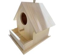 Caisse Pour La Nidification Des Oiseaux En Plein Air - Cabine D'alimentation En Bois, Clôture Soutenue Par Un Pálo Robuste, Outil Décoratif De Jardin, Cabane Pour Habitat Confortable