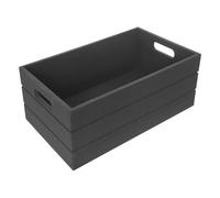 Caisse rangement bois noir 26x16x11 cm Orion rectangulaire