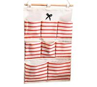 Caisse Rangement Pliable -dessus de la porte Organisateur de chaussures Porte-placard suspendu Cintre Sac de rangement avec grandes poches en Tissu de coton et lin Porte murale Sac suspendu (RD2, B)
