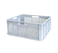 Caisse renforcée ajourée avec poignées empilable 18L - 400 x 350 x 160 gris