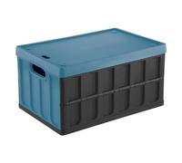 Caisse Tontarelli 8034118704 CARGO Pliable Avec Couvercle Noir Et Bleu