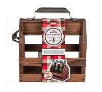 Out Of The Blue – Porte-bouteille en bois pour 6 bouteilles de 33 cl avec ouvre-bouteille en métal