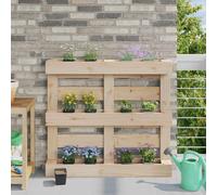 vidaXL 12× Boîtes à Fleurs pour Palettes Jardinières de Jardin Lits Surélevés de Terrasse Bacs Plantes de Balcon Euro Gris 36x13,5x9,5cm PP