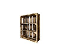 Caisses à fruits avec planche centrale Caisses en bois Caisses à vin Caisses à pommes Étagère Commode flammée 50 x 40 x 16 cm