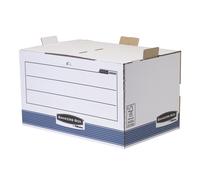 Caisses archives frontales Fellowes System A4 bleues/blanches, lot de 5