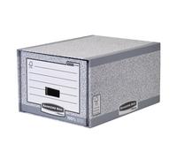Caisses archives tiroirs Fellowes System A4 grises, lot de 5