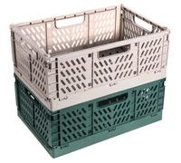 Caisses De Rangement Pliables En Plastique, Pour Fruits, Panier De Rangement Pliable, Panier En Plastique, Boîtes De Transport 2Pcs