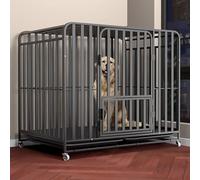 Caisses pour chiens de taille moyenne et grande - Abri intérieur indestructible avec renfort en tube carré complet, construction solide et robuste pour la sécurité et le confort ultimes des animaux