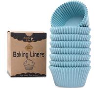 Caissette Muffins Papier,200 pièces Standard,Bleu Moule Muffins Papier,Parchemin Résistant à la Graisse,Pour Fêtes & Anniversaires & Mariages & Pâtisserie,Dimensions Standard
