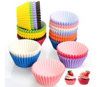 Caissette Muffins Papier, 500 Pièces Caissettes Cupcake, Naturel Moule Cupcake Papier, Caissette Cupcake Gateau Oriental Cuisson pour Fêtes & Anniversaires, Cuisson, Desserts et Mariages