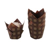 Caissette Muffins Papier Gobelets en papier for Cupcakes tulipes, 100 pièces, doublure de résistante à l'huile, boîte muffins cuisson, outils décoration gâteaux, étuis(Color17)